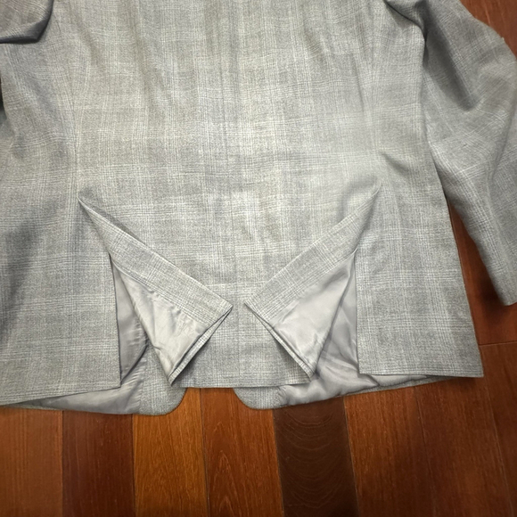 Lauren Ralph Lauren Blazer Men Size:46L Gray Plaid Silk Wool Blend 2 Vents - Picture 14 of 14